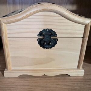 Cedar Wood Studded Decorative Treasure Box